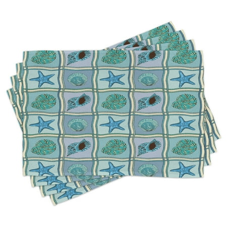 Starfish Placemats Set of 4 Marine Patchwork Style Inspired Pattern with Ropes Starfishes and Seashells Print Washable Fabric Place Mats for Dining Room Kitchen Table Decor Multicolor by Ambesonne
Starfish Placemats Set of 4 Marine Patchwork Style Inspired Pattern with Ropes Starfishes and Seashells Print Washable Fabric Place Mats for Dining Room Kitchen Table Decor Multicolor by Ambesonne