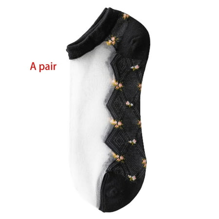Korean Female Summer Glass Fiber Boat Socks Floral Jacquard Breathable Rhombus Mesh Cotton Bottom Short Hosiery
Korean Female Summer Glass Fiber Boat Socks Floral Jacquard Breathable Rhombus Mesh Cotton Bottom Short Hosiery