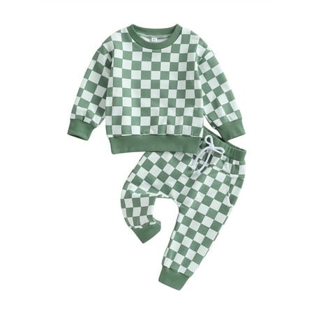 Toddler Kids Boys Girls Clothes Sets Plaid Print Crew Neck Long Sleeve Sweatshirts+Drawstring Pants Outfits
Toddler Kids Boys Girls Clothes Sets Plaid Print Crew Neck Long Sleeve Sweatshirts+Drawstring Pants Outfits
