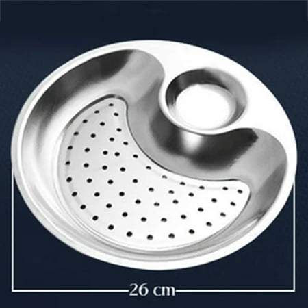 TKing Fashion Round Draining Dumpling Plate Stainless Steel Dumpling with Immersion Plates - Silver
TKing Fashion Round Draining Dumpling Plate Stainless Steel Dumpling with Immersion Plates - Silver