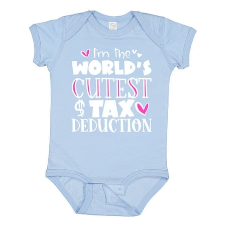 Inktastic I m the Worlds Cutest Tax Deduction Pink Hearts Gift Baby Boy or Baby Girl Bodysuit
Inktastic I m the Worlds Cutest Tax Deduction Pink Hearts Gift Baby Boy or Baby Girl Bodysuit