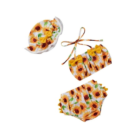 EYIIYE Newborn Girls Flower Print Sleeveless Crop Tops Short Pants and Hat Swimsuit Set 3-24 Months
EYIIYE Newborn Girls Flower Print Sleeveless Crop Tops Short Pants and Hat Swimsuit Set 3-24 Months