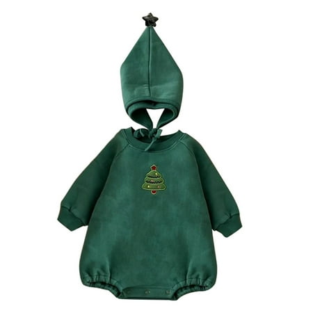 Zhuashum Baby Girls Romper Toddler Solid Color Jumpsuit Round Neck Long Sleeve Outfits Christmas Winter Sweet Daily Wears Green 12-18 Months
Zhuashum Baby Girls Romper Toddler Solid Color Jumpsuit Round Neck Long Sleeve Outfits Christmas Winter Sweet Daily Wears Green 12-18 Months
