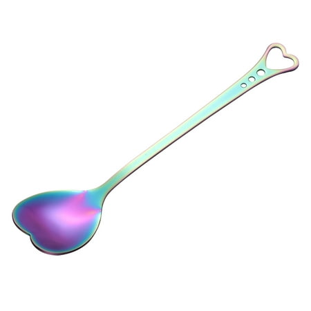 

Stainless Steel Spoon Gold Plating Heart Shaped Dessert Spoon Unique Charming Stirring Spoon Tableware Scoop for Home Restaurant