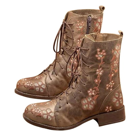 AnuYalue Boots on Clearance 2023 Women s Combat Boots Lace Up Embroidered Boots For Women Western Cowboy Ankle Booties Fashion Low Chunky Block Heel Pointed Toe Fall Heeled Booties Shoes
AnuYalue Boots on Clearance 2023 Women s Combat Boots Lace Up Embroidered Boots For Women Western Cowboy Ankle Booties Fashion Low Chunky Block Heel Pointed Toe Fall Heeled Booties Shoes