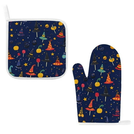 ZZZHY Mini Witch Hats Candy Halloween Design-1000 Oven Mitts and Pot Holders Sets Heat Resistant Oven Gloves Cute Kitchen Mitts for Oven 2-Piece Baking Gloves Set for Cooking Grilling Baking
ZZZHY Mini Witch Hats Candy Halloween Design-1000 Oven Mitts and Pot Holders Sets Heat Resistant Oven Gloves Cute Kitchen Mitts for Oven 2-Piece Baking Gloves Set for Cooking Grilling Baking