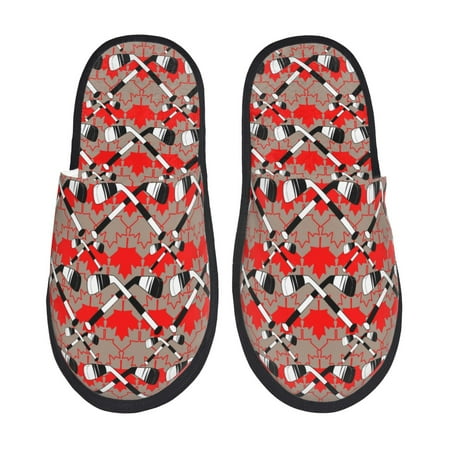 Disketp Hockey With Maple Leaves Fuzzy House Memory Foam Slippers Furry Fur Lined Bedroom Shoes Cozy Indoor-Large
Disketp Hockey With Maple Leaves Fuzzy House Memory Foam Slippers Furry Fur Lined Bedroom Shoes Cozy Indoor-Large