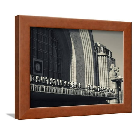 National Romantic-style Figures by Emil Wikstrom at Helsinki Railroad Station Framed Print Wall Art