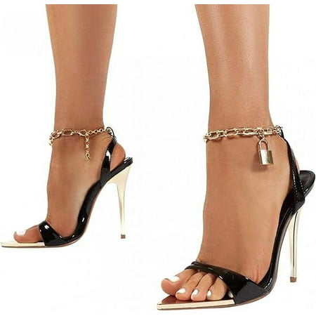 Women s Lock Pendant Metallic Strap High Heel Shoes Party Wedding Shoes
Women s Lock Pendant Metallic Strap High Heel Shoes Party Wedding Shoes