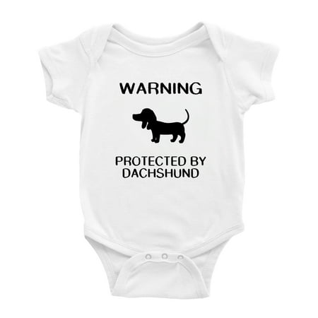 Warning: Protected by A Dachshund Dog Funny Baby Bodysuit Newborn Clothes (White 12-18 Months)
Warning: Protected by A Dachshund Dog Funny Baby Bodysuit Newborn Clothes (White 12-18 Months)