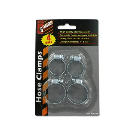 Bulk Buys ML019-48 4 Pack Hose Clamps - Pack of 48
