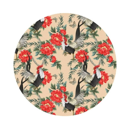 Pofeuu Roosters And Peonies Flowers Print Leather Coasters Set of 6 Round Cups Mugs Mat Pad for Home Kitchen Heat Resistant Drink Coasters Round Shape
Pofeuu Roosters And Peonies Flowers Print Leather Coasters Set of 6 Round Cups Mugs Mat Pad for Home Kitchen Heat Resistant Drink Coasters Round Shape