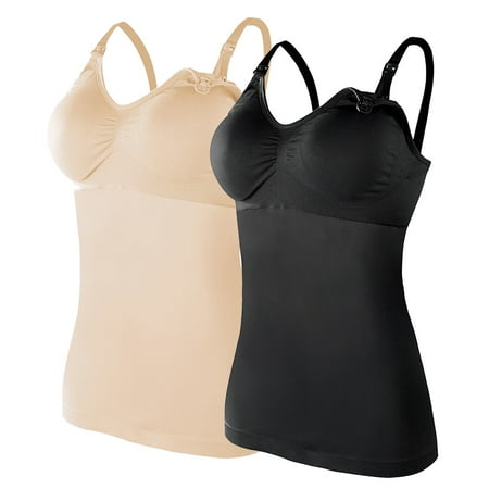 NIUREDLTD Womens Nursed Tank Tops Built In Bra Top For Breastfeeding Maternity Camisole Brasieres 2PC With 4PC Pads
NIUREDLTD Womens Nursed Tank Tops Built In Bra Top For Breastfeeding Maternity Camisole Brasieres 2PC With 4PC Pads