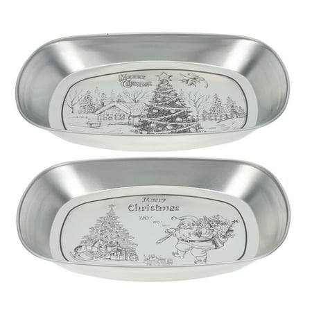 NUOLUX 2PCS Tinplate Vintage Christmas Themed Plates Christmas Boat Shaped Design Plates
NUOLUX 2PCS Tinplate Vintage Christmas Themed Plates Christmas Boat Shaped Design Plates