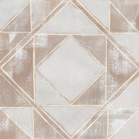 "Geometric Veil II" Painting Print on Wrapped Canvas