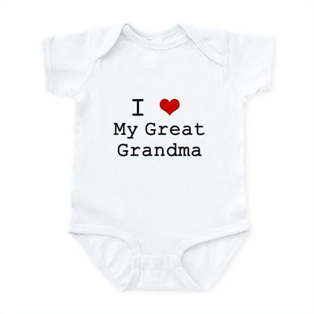 CafePress - I Heart My Great Grandma Infant Bodysuit - Baby Light Bodysuit Size Newborn - 24 Months
CafePress - I Heart My Great Grandma Infant Bodysuit - Baby Light Bodysuit Size Newborn - 24 Months