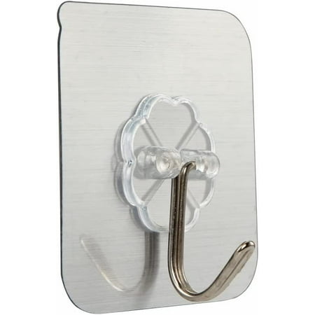Wall Hook 33 lbs (max) Heavy Duty Clear Self Adhesive Hook for Bathroom Keys Kitchen Home Decor Outdoors Sticky Hooks (10 Pack) (Silver)
Wall Hook 33 lbs (max) Heavy Duty Clear Self Adhesive Hook for Bathroom Keys Kitchen Home Decor Outdoors Sticky Hooks (10 Pack) (Silver)
