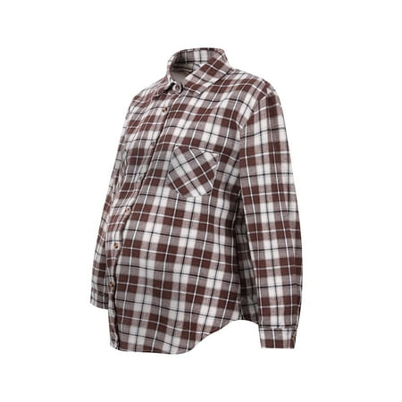 asdoklhq Maternity Dress Women Maternity Clothes Plaid Long Sleeve Top Turn-down Collar Leisure Tops Shirt Coat
asdoklhq Maternity Dress Women Maternity Clothes Plaid Long Sleeve Top Turn-down Collar Leisure Tops Shirt Coat