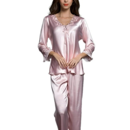 Soft Summer Pajamas For Women Ice Silk Lace Summer Silk Set Home Clothes Nightgowns For Women Satin Plus Size
Soft Summer Pajamas For Women Ice Silk Lace Summer Silk Set Home Clothes Nightgowns For Women Satin Plus Size
