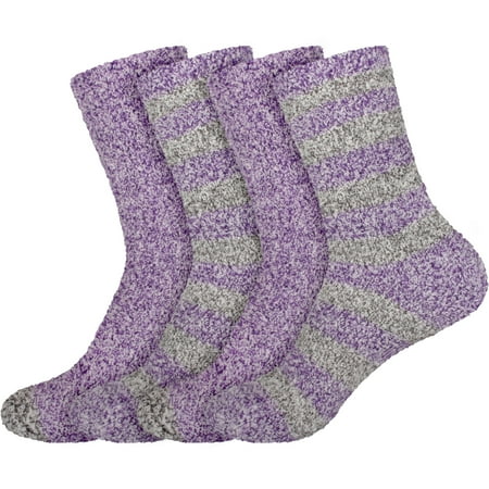 BambooMN Women s Soft Fuzzy Warm Cozy Comfy Fuzzy Plush Cute Striped Solid Slipper Socks - Purple Grey - 4 Pairs
BambooMN Women s Soft Fuzzy Warm Cozy Comfy Fuzzy Plush Cute Striped Solid Slipper Socks - Purple Grey - 4 Pairs