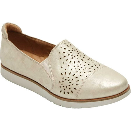 Women s Rockport Cobb Hill Laci Gore Slip On Loafer Metallic Leather 10 M