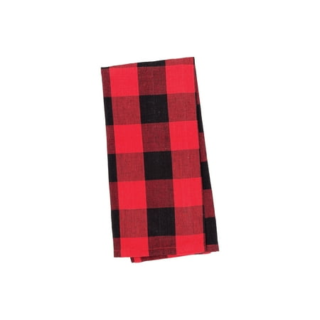 Franklin Black and Red Plaid July 4th Woven Cotton Kitchen Towel