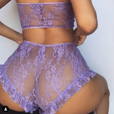 YIWEI Women s Ladies Lace Lingerie Nightwear Underwear G-String Sleepwear Bra Set Purple M
YIWEI Women s Ladies Lace Lingerie Nightwear Underwear G-String Sleepwear Bra Set Purple M