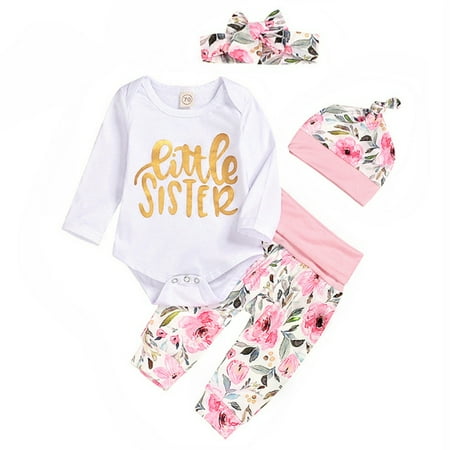Bullpiano Baby Girl Outfits Newborn Flower Romper Long Pants Hat Headband Clothes Set 3/4Pcs 0-24M
Bullpiano Baby Girl Outfits Newborn Flower Romper Long Pants Hat Headband Clothes Set 3/4Pcs 0-24M