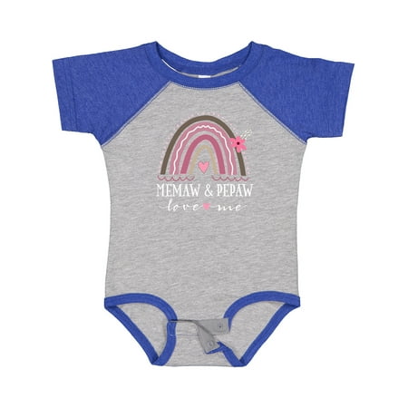 Inktastic Memaw and Pepaw Love Me Gift Baby Girl Bodysuit