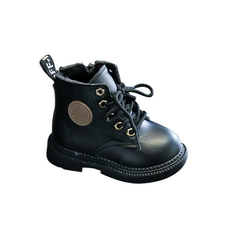 Eloshman Children Booties Lace Up Ankle Boots Casual Combat Boot School Slip Resistant Side Zipper Short Bootie Waterproof Black with Plush Lined 8C
Eloshman Children Booties Lace Up Ankle Boots Casual Combat Boot School Slip Resistant Side Zipper Short Bootie Waterproof Black with Plush Lined 8C