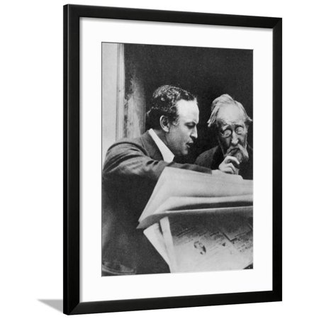 Houdini, with Spirit Photographer Alexander Martin Framed Print Wall Art