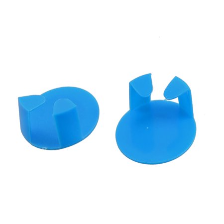 2 Pcs Living Room Plug Blue Plastic Hangers Hooks