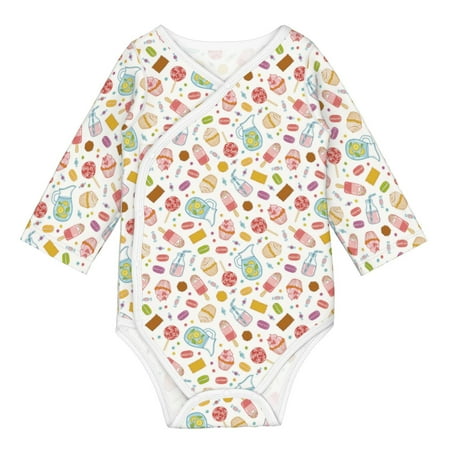 Matuu Dessert for Baby Long-Sleeve Bodysuit Soft Cotton Comfortable and Breathable Perfect for Newborns and Infants
Matuu Dessert for Baby Long-Sleeve Bodysuit Soft Cotton Comfortable and Breathable Perfect for Newborns and Infants