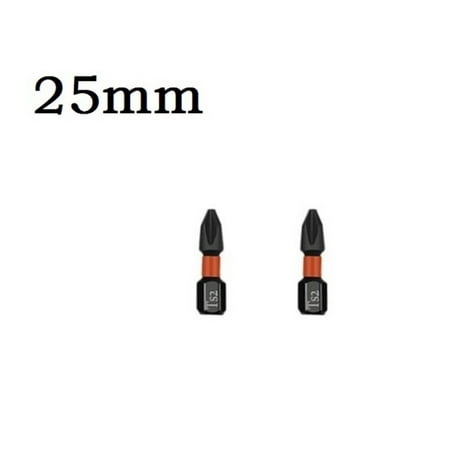 2PCS PH2 Magnetic Batch Head Cross Screwdriver Hardness Drill Bit Impact Screw