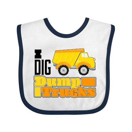 Inktastic I Dig Dump Trucks Gift Baby Boy or Baby Girl Bib
