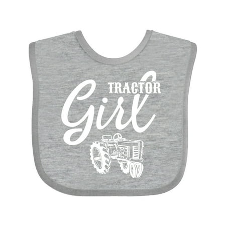Inktastic Tractor Girl Gift Baby Girl Bib