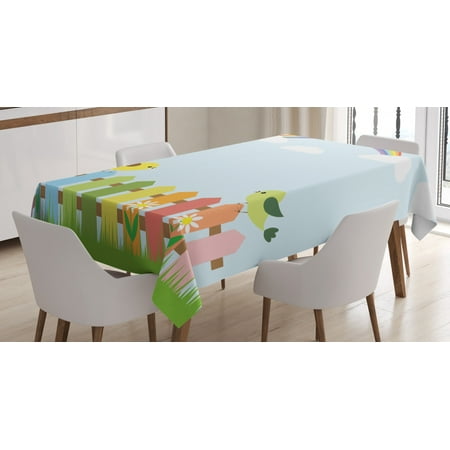 Vintage Rainbow Tablecloth Birds on a Colorful Fence on Checkered Squares Gingham Pattern Background Rectangular Table Cover for Dining Room Kitchen 52 X 70 Inches Multicolor by Ambesonne
Vintage Rainbow Tablecloth Birds on a Colorful Fence on Checkered Squares Gingham Pattern Background Rectangular Table Cover for Dining Room Kitchen 52 X 70 Inches Multicolor by Ambesonne