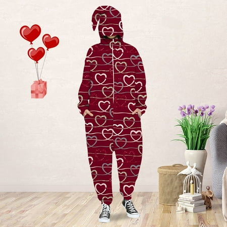 HAXMNOU Men s And Women s Valentine s Day Love Print Hooded Pullover Zipper Pajamas Party Couple Set C XS
HAXMNOU Men s And Women s Valentine s Day Love Print Hooded Pullover Zipper Pajamas Party Couple Set C XS