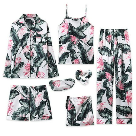 PIKADINGNIS Women Pajamas Spring Summer Sleepwear Set for Women Star Print Satin Women Short Long Sleeve Top Elastic Waist Pants Long Lounge
PIKADINGNIS Women Pajamas Spring Summer Sleepwear Set for Women Star Print Satin Women Short Long Sleeve Top Elastic Waist Pants Long Lounge