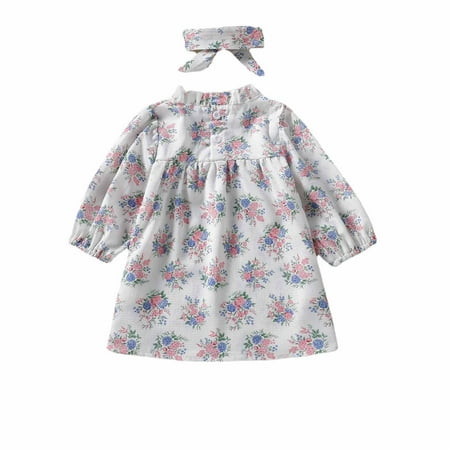 QISIWOLE Infant Toddler Baby Girls Long Sleeve Fungus Edge Round Neck Floral Dress Dress Princess Dress clearance under 5
QISIWOLE Infant Toddler Baby Girls Long Sleeve Fungus Edge Round Neck Floral Dress Dress Princess Dress clearance under 5