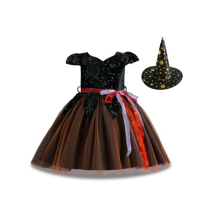 Sunisery Kids Baby Girls Princess Dress Halloween A-line Dress with Witch Hat Outfits Set Orange 5-6 Years
Sunisery Kids Baby Girls Princess Dress Halloween A-line Dress with Witch Hat Outfits Set Orange 5-6 Years