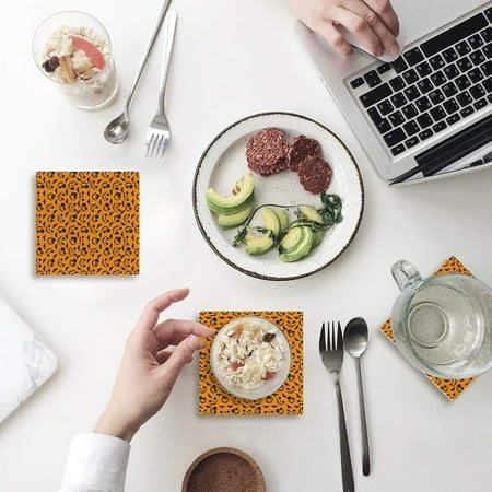 FMSHPON Halloween Pumpkin Set of 4 Coaster for Drinks Absorbent Ceramic Stone Coasters Cup Mat with Cork Base for Home Kitchen Room Coffee Table Bar Decor
FMSHPON Halloween Pumpkin Set of 4 Coaster for Drinks Absorbent Ceramic Stone Coasters Cup Mat with Cork Base for Home Kitchen Room Coffee Table Bar Decor