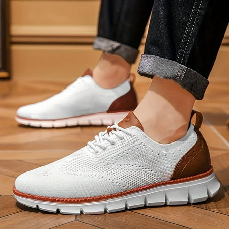 Plus Size Men s Solid Woven Knit Breathable Running Shoes Comfy Non Slip Casual Lace Up Sneakers For Men s Outdoor Activities
Plus Size Men s Solid Woven Knit Breathable Running Shoes Comfy Non Slip Casual Lace Up Sneakers For Men s Outdoor Activities