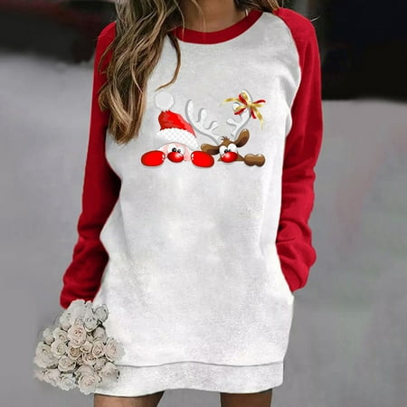 jsaierl Sweatshirt Dress for Women Winter Long Sleeve Christmas Dresses Holiday Graphic Crewneck Shirt Dress Casual Hide Belly Dress for Christmas Party
jsaierl Sweatshirt Dress for Women Winter Long Sleeve Christmas Dresses Holiday Graphic Crewneck Shirt Dress Casual Hide Belly Dress for Christmas Party