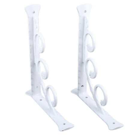 

2 Pieces Right Angle Wall Mounted Brackets Metal Triangular Shelf Support