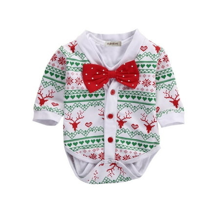 StylesILove Infant Baby Boy Jumpsuit with Red Bowtie and Holiday Character Onesie Cardigan Christmas 2 pcs Outfit Set (100/12-18 Months)
StylesILove Infant Baby Boy Jumpsuit with Red Bowtie and Holiday Character Onesie Cardigan Christmas 2 pcs Outfit Set (100/12-18 Months)