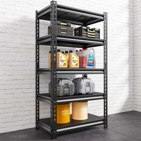 QUADEND Garage Storage Shelves Adjustable Garage Shelving 5-Tier Metal Shelves for Storage Shelving Garage Shelves for Pantry Basement Warehouse 60 H*28 W*12 D
QUADEND Garage Storage Shelves Adjustable Garage Shelving 5-Tier Metal Shelves for Storage Shelving Garage Shelves for Pantry Basement Warehouse 60 H*28 W*12 D