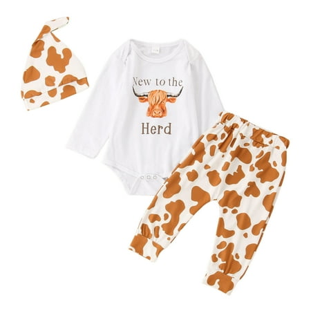 And Toddlers Boys Girls Cartoon Cattle Letter Printing Long Sleeved Romper Casual Pants with Hat 3Pieces Children s Suit Baby Set Baby Registry Must Haves for Girls Girls Cropped Pants Baby Band
And Toddlers Boys Girls Cartoon Cattle Letter Printing Long Sleeved Romper Casual Pants with Hat 3Pieces Children s Suit Baby Set Baby Registry Must Haves for Girls Girls Cropped Pants Baby Band