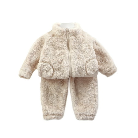 Beiwei Baby Tops + Shorts Fleece Lined 2Pcs Outfit Suit Full Zip Winter Set Warm Home Wear Photograph Pocket Cute Beige 100cm
Beiwei Baby Tops + Shorts Fleece Lined 2Pcs Outfit Suit Full Zip Winter Set Warm Home Wear Photograph Pocket Cute Beige 100cm