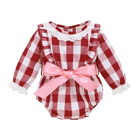 Dadaria Baby Boys Girls Clothes Newborn Winter Outfits 3M-18M Infant Long Sleeve Plaid Print Bowknot Lace Romper Bodysuit Red 90 Toddler
Dadaria Baby Boys Girls Clothes Newborn Winter Outfits 3M-18M Infant Long Sleeve Plaid Print Bowknot Lace Romper Bodysuit Red 90 Toddler